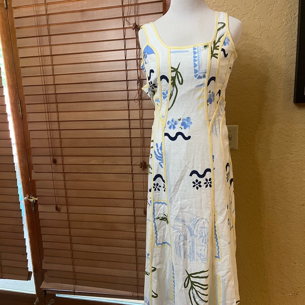 Caroline Constas New York Sleeveless Fully Lined Pastel PatternDress Size XXS